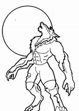 Werewolf Coloring Pages Scary Halloween Wolf Drawing Printable Howling Lobisomem Colorir Print Desenhos Drawings Moon Para Desenho Do Imprimir Pintar sketch template