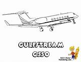Gulfstream Airplane Coloring Pages Printables Plane Choose Board G550 Print Drawing sketch template