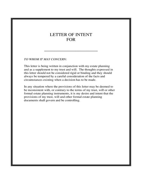 letter  intent sample format