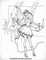 Barbie Coloring Pages Dancing Princesses Princes Girls Printable Template sketch template