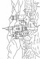 Kleurplaat Kasteel Kleurplaten Kastelen Burgen Ausmalbild Colorat Schloss Castles Chateau Castele Schlosser Castelli Mewarnai Coloriages Chateaux Kastil P27 Schlösser Desene sketch template