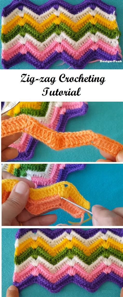 Crochet Beautiful Zigzag Stitch Design Peak In 2020 Crochet