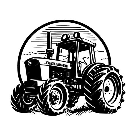 premium vector tractor logo illustration emblem design