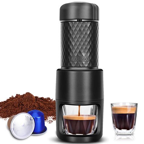 staresso portable espresso machine manual espresso  rich thick crema mini coffee maker