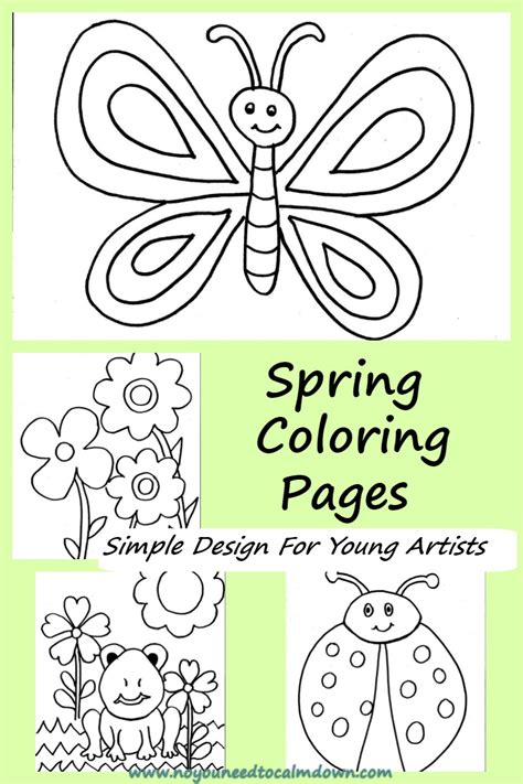 spring coloring pages  kids  printable     calm