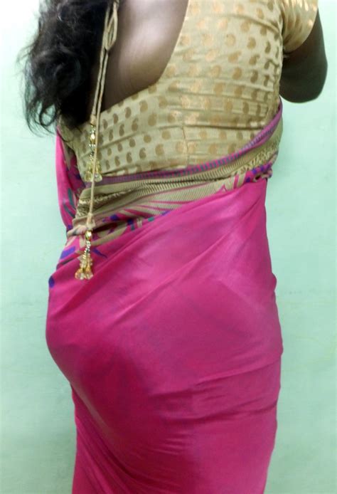 Desi Housewife Aunty Saree Back Hot Photo Bra Blouse Remove