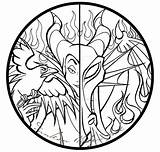 Maleficent Colouring Villians Zeichnungen Villains Tattoo Lineart Split sketch template