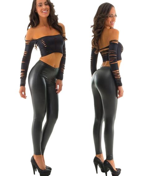 womens leggings fashion tights in super stretch vinyl