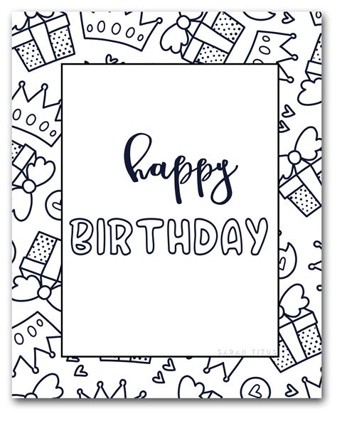 greeting card coloring pages