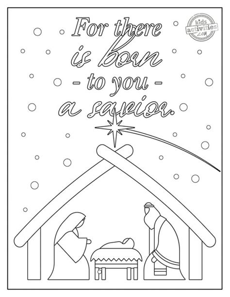 printable coloring religious christmas cards