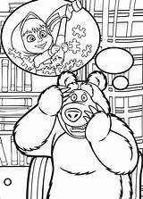 Bear Masha Coloring Pages Categories Similar Printable sketch template