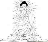 Buddha Lord Puja Connect Worksheet Dots Purnima Dot Kids Ontaheen Vesak sketch template