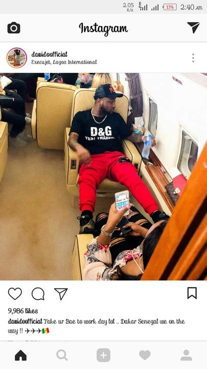 davido takes his girlfriend chioma to work photo celebrities nigeria