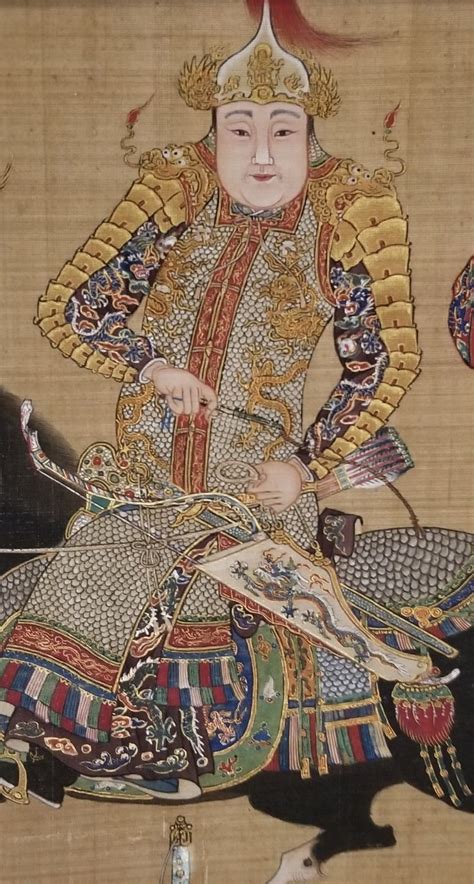 chinese ming dynasty emperor wanli portrait   chinese artwork modern painting painting