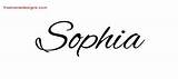 Cursive Sophia Names sketch template