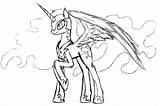 Nightmare Little Moon Pony Coloring Luna Pages Princess Mlp Filly Color Drawing Pny Printable Getcolorings Deviantart Night Print Getdrawings sketch template