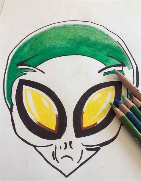 draw  simple alien improve drawing
