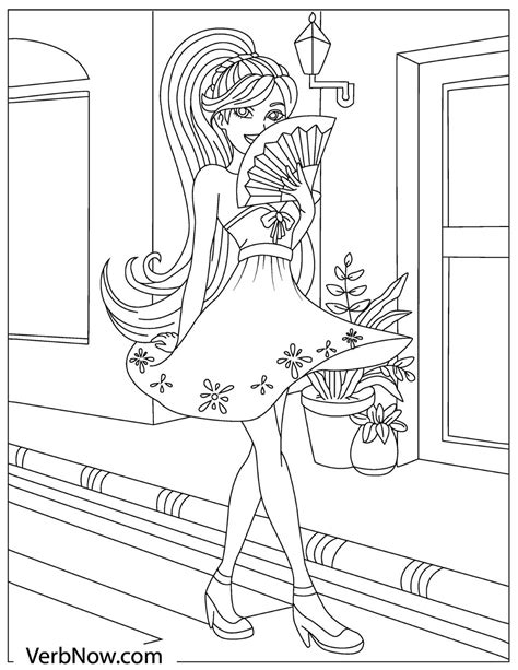 barbie coloring pages   printable  verbnow