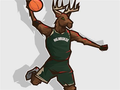 bucks mascot nba graphic  balog kristof  dribbble