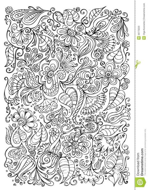dreamstime flower abstract doodle coloring pages colouring adult