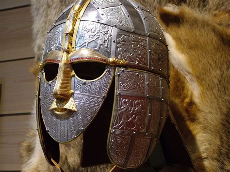 worn wielded  sutton hoo helmet sagas   sea