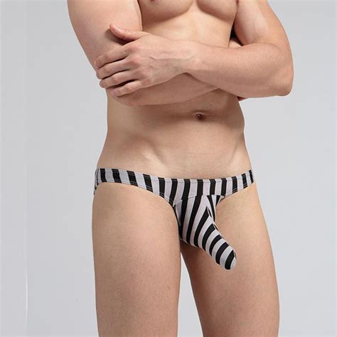 2019 Men Bikini Underwear Low Waist Sexy Striped
