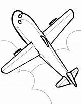 Coloring Pages Airplane Plane Jet Outline Printable Aeroplane Kids Air Drawing Adults Aircraft Transportation Color Jumbo Vintage Concorde Clipart Transport sketch template