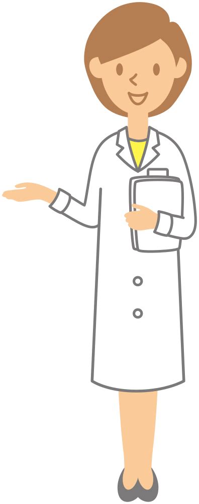 Onlinelabels Clip Art Medical Doctor Woman Pointing Left