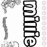 Millie Coloring Pages Names Mia Name Hellokids sketch template