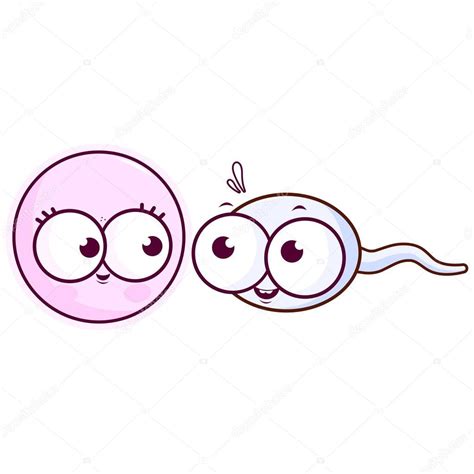 espermatozoide e óvulo cartoon — vetores de stock © stockakia 153584514