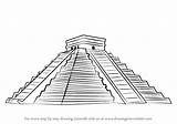 Chichen Itza Draw Castillo El Drawing Step Para Piramide Piramides Drawingtutorials101 Aztec Dibujos Wonders Mexico Arquitectura Drawings Prehispanicas Architecture Culturas sketch template