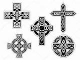 Crosses Keltische Celtiche Kreuze Croci Cruzes Kors Depositphotos Celtas Traverse Grafica Buchan Jogo sketch template