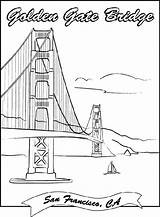 Bridge Gate Golden Pages Coloring Landmarks Crayola San Francisco Printable Famous Drawing Print Colouring Kids Usa Sheets Geography Drawings Printables sketch template