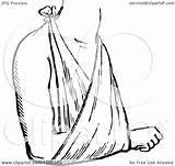 Sling Arm Illustration Clipart Vintage Royalty Prawny Vector Regarding Notes sketch template