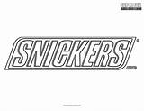 Snickers Coloring Pages Template Logo sketch template