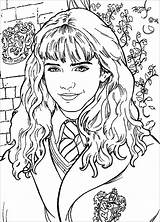 Coloring Potter Harry Hermione Pages Coloringbay sketch template