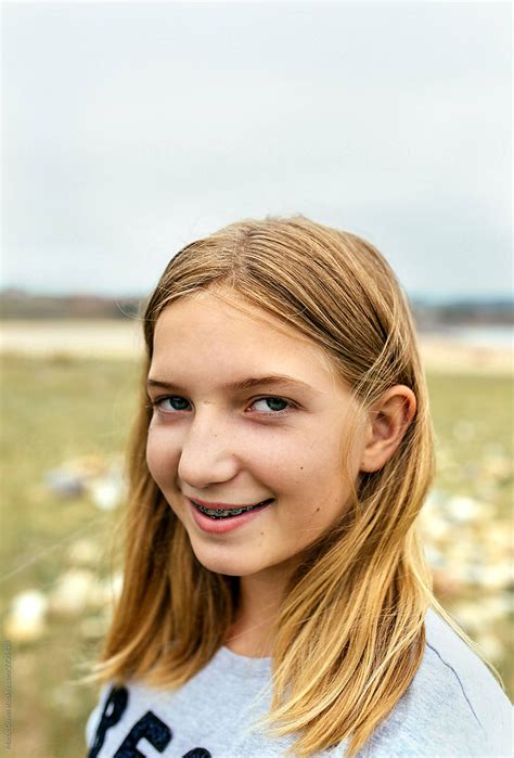 preteen girl outdoors by marco govel