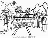 Gather Mourners Casket sketch template