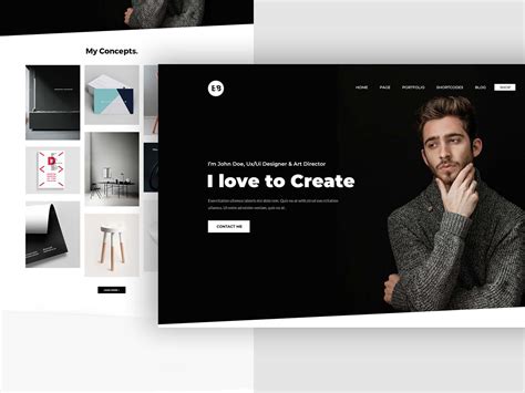 portfolio landing page template psd