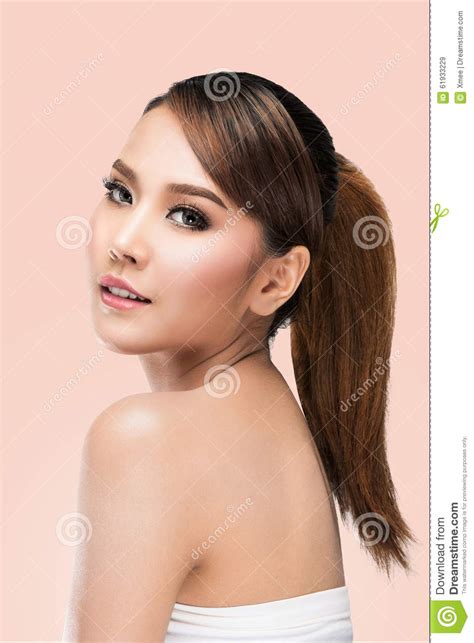 Beauty Asian Woman Face Portrait Beautiful Spa Model Girl