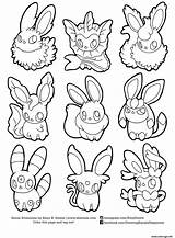 Eevee Evolutions Pokemon Coloriage sketch template