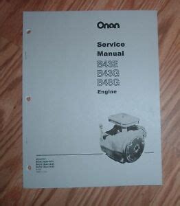 onan  bg bg engine service manual   ebay