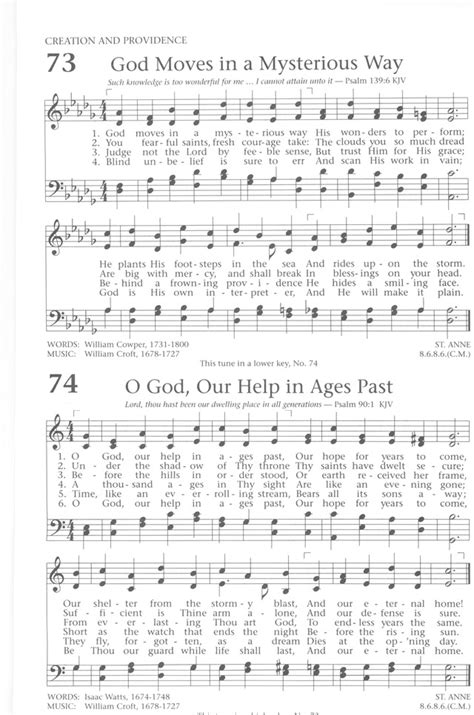 baptist hymnal 1991 74 o god our help in ages past