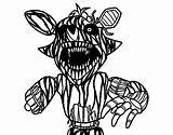 Foxy Freddys Colouring Desenho Colorear Aterrorizante Terrificante Bonnie Terrifying Stampare Springtrap Acolore sketch template