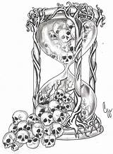 Hourglass Tattoo Broken Sketch Drawing Skull Designs Template Drawings Glass Coloring Pages Deviantart Tattoos Skulls Paintingvalley Sketches sketch template