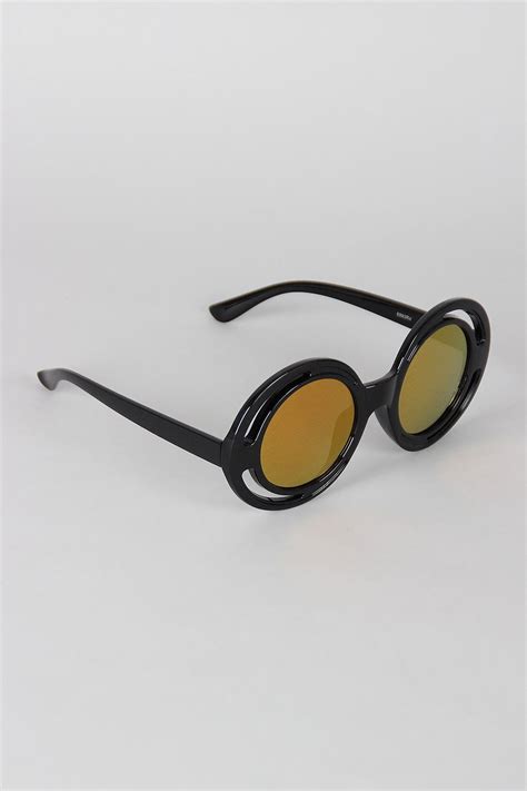bugs eye cutout round sunglasses these sunglasses feature a bugs eye
