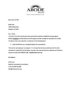 case closure client letter national alliance   homelessness