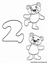 Numbers Preschoolers Getcolorings Zahl sketch template