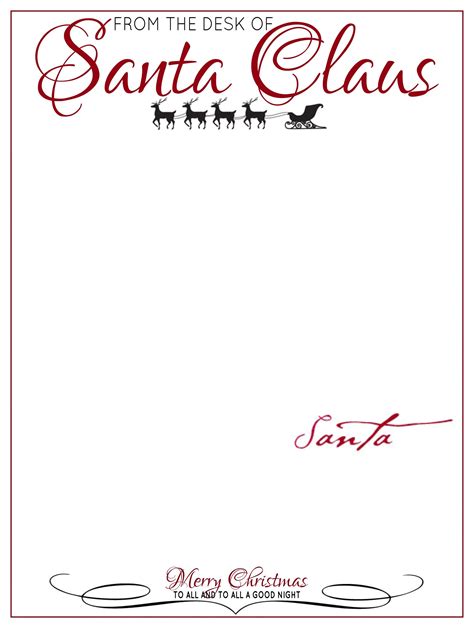 printable santa letterhead templates realia project