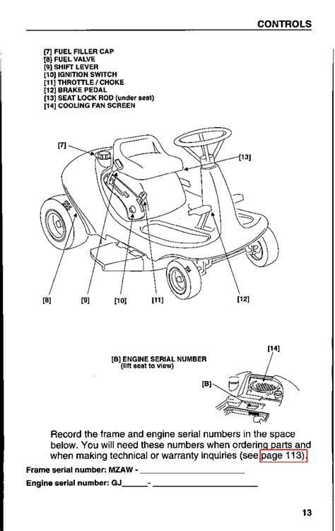 honda harmony  owners manual page      pages